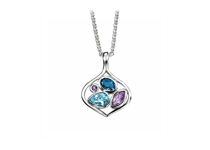 White Gold Plated | Gemstone Pendants